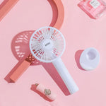 Handheld Fan Phone Stand 3-Speed USB-Powered