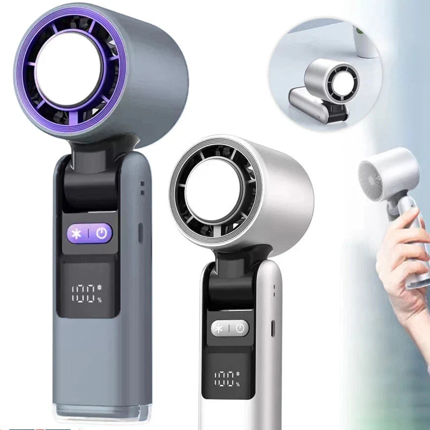 Handheld Fan Rechargeable Built-In Cooling Plate