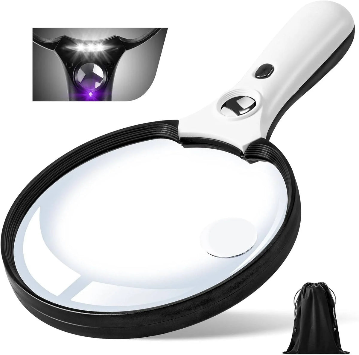 Handheld Magnifier 10x-45x LED & UV Light