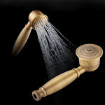 Handheld Showerhead Rust-Resistant Metal Massage Jet Hose & Wall Bracket