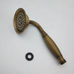 Handheld Showerhead Rust-Resistant Metal Massage Jet Hose & Wall Bracket