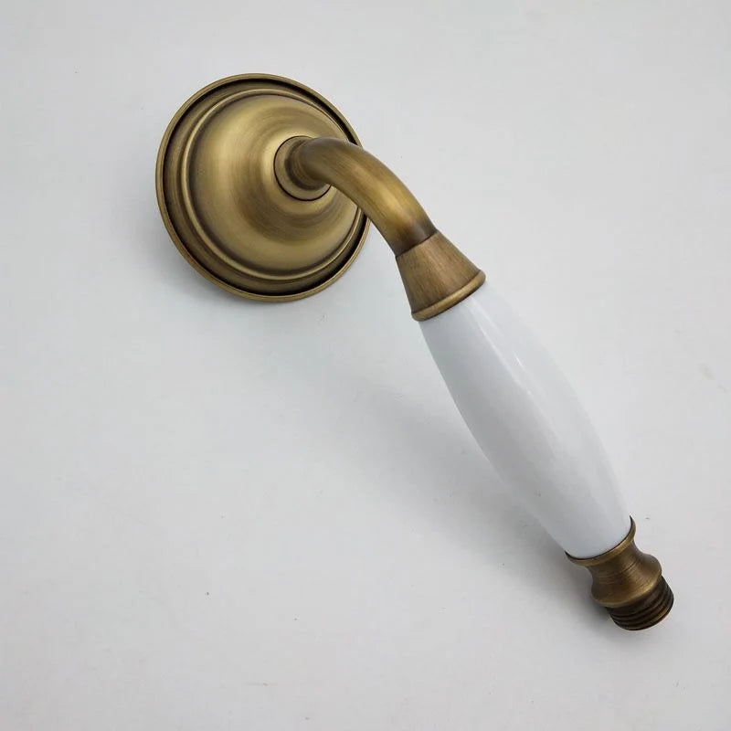 Handheld Showerhead Rust-Resistant Metal Massage Jet Hose & Wall Bracket