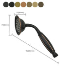 Handheld Showerhead Rust-Resistant Metal Massage Jet Hose & Wall Bracket