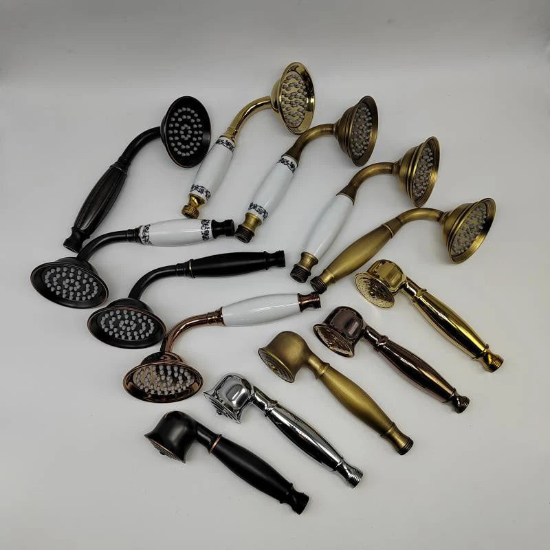 Handheld Showerhead Rust-Resistant Metal Massage Jet Hose & Wall Bracket