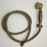Handheld Showerhead Rust-Resistant Metal Massage Jet Hose & Wall Bracket
