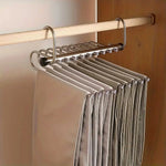 Hanger Organizer Stainless Steel Space-Saving Multi-Bar Design