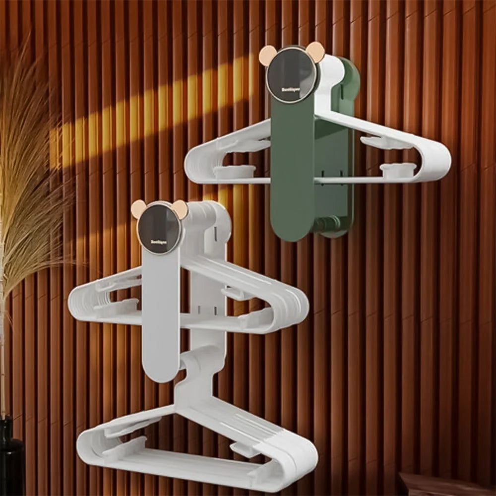 Hanger Organizer Wall-Mounted Foldable Holds 60 Wire Hangers