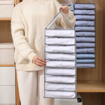 Hanging Closet Organizer Multi-Compartment Foldable Design