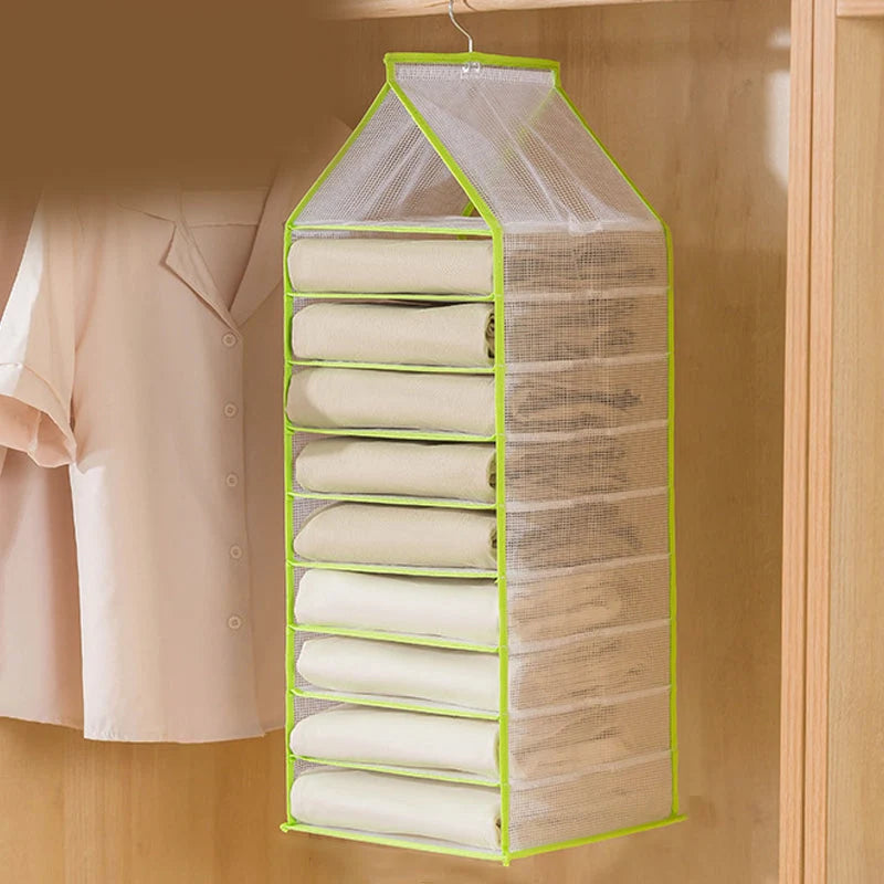 Hanging Closet Organizer Multi-Compartment Foldable Design
