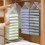 Hanging Closet Organizer Multi-Compartment Foldable Design