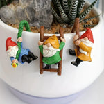 Hanging Garden Gnome Ornaments Resin Set of 3