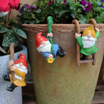 Hanging Garden Gnome Ornaments Resin Set of 3