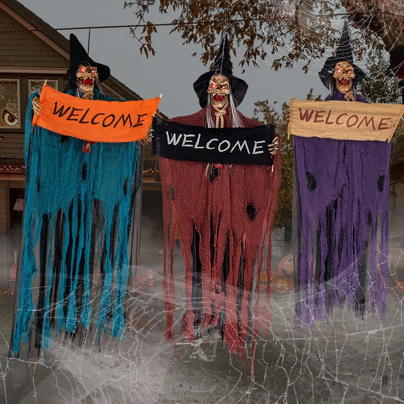 Hanging Ghost Motion-Activated Screams & LED Eyes
