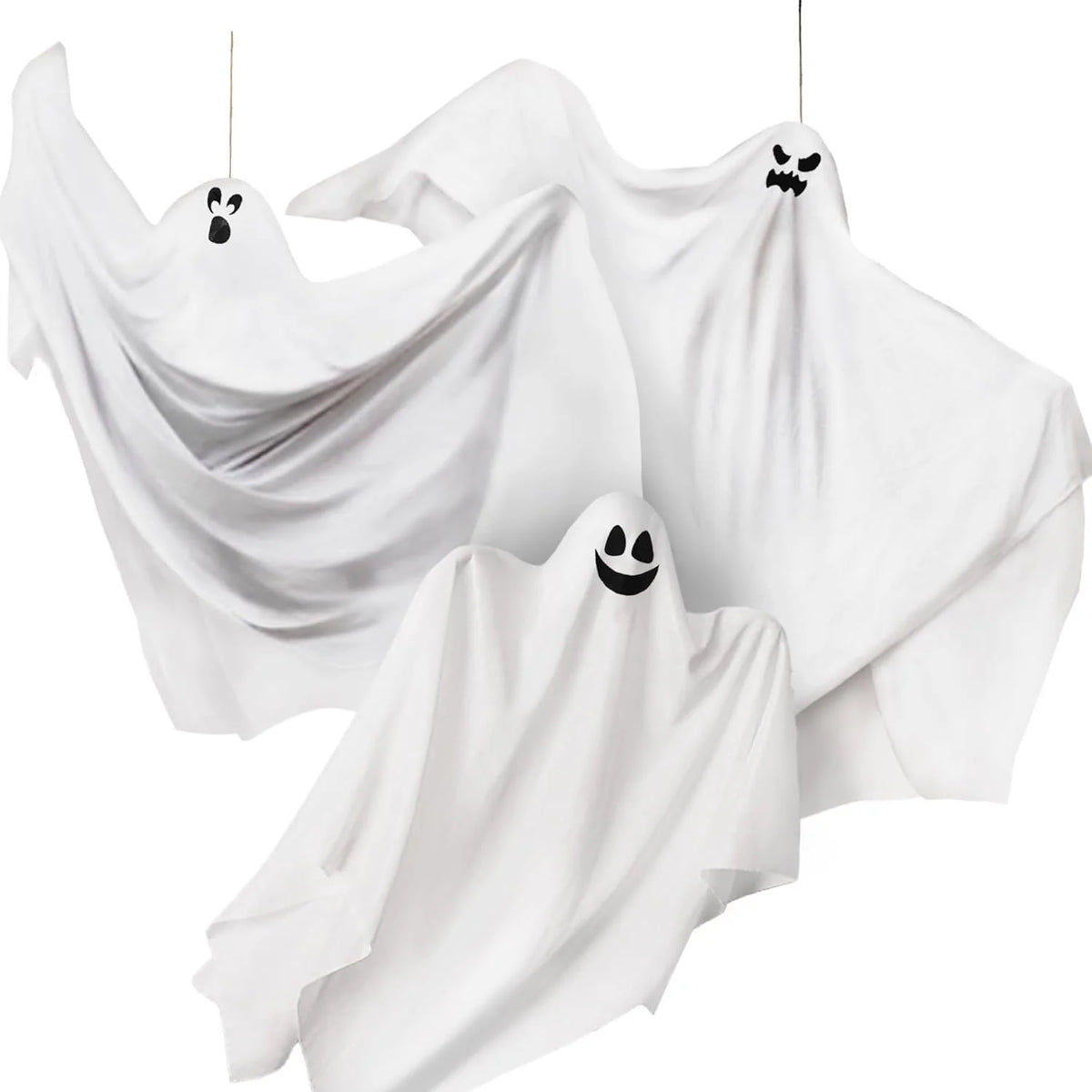Hanging Ghosts 3-Pack Bendable Arms Indoor & Outdoor
