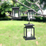 Hanging Lantern Solar-Powered Flameless LED IP44 Weather-Resistant