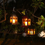 Hanging Lantern Solar-Powered Flameless LED IP44 Weather-Resistant