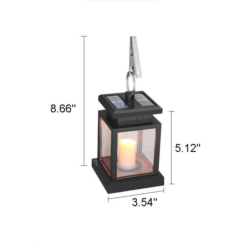Hanging Lantern Solar-Powered Flameless LED IP44 Weather-Resistant
