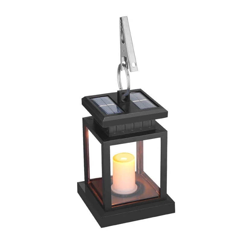 Hanging Lantern Solar-Powered Flameless LED IP44 Weather-Resistant