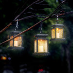 Hanging Lantern Solar-Powered Flameless LED IP44 Weather-Resistant