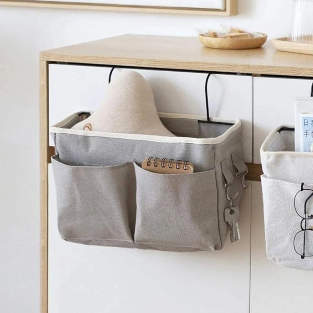 Hanging Organizer Bag Multi-Pocket With Side Hooks