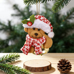 Hanging Ornament Reindeer Felt Red Nose Ready To Hang