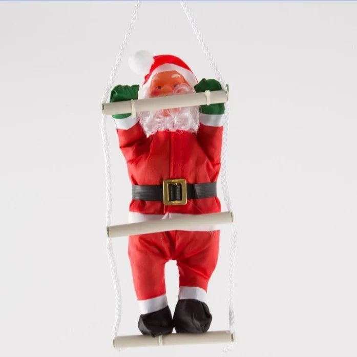 Hanging Santa Decoration 10 Inch Lifelike Indoor & Outdoor