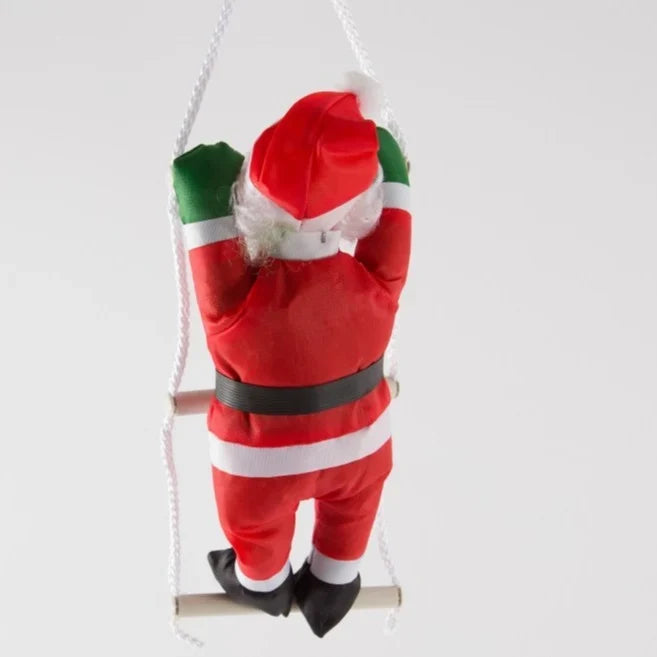 Hanging Santa Decoration 10 Inch Lifelike Indoor & Outdoor