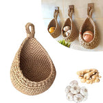 Hanging Storage Basket Natural Jute Handmade Wall-Mounted