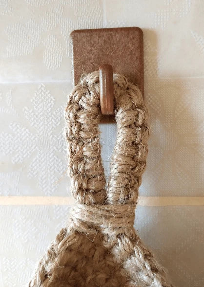 Hanging Storage Basket Natural Jute Handmade Wall-Mounted