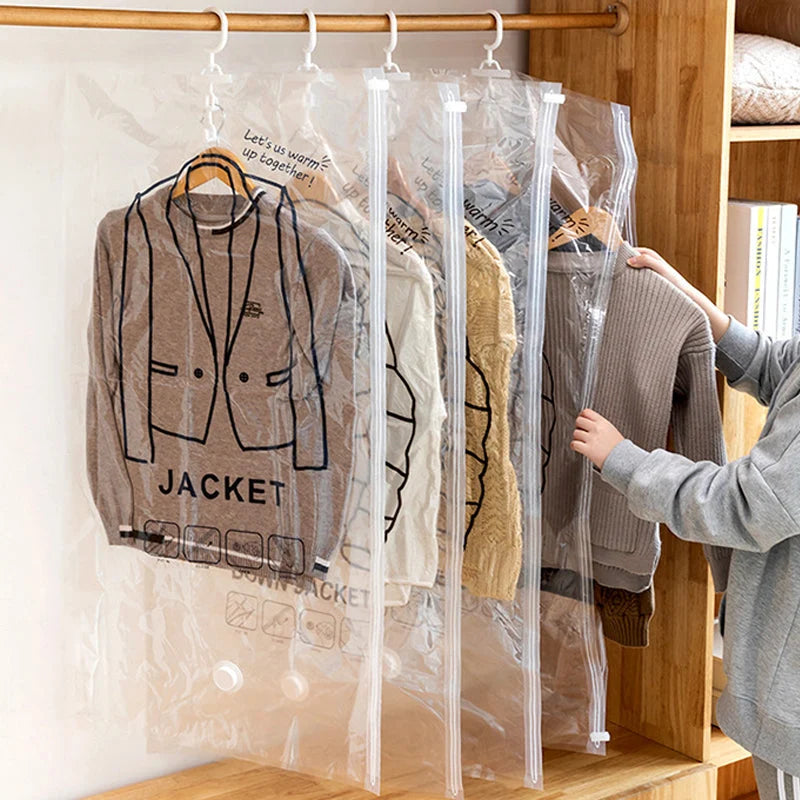 Hanging Vacuum Storage Bags Reusable Waterproof Dustproof