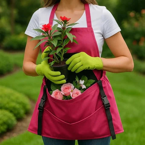 Harvesting Apron Drop-Release Pouch & Water-Resistant Lining