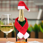 Hat & Scarf Set Festive Red Plush Trim