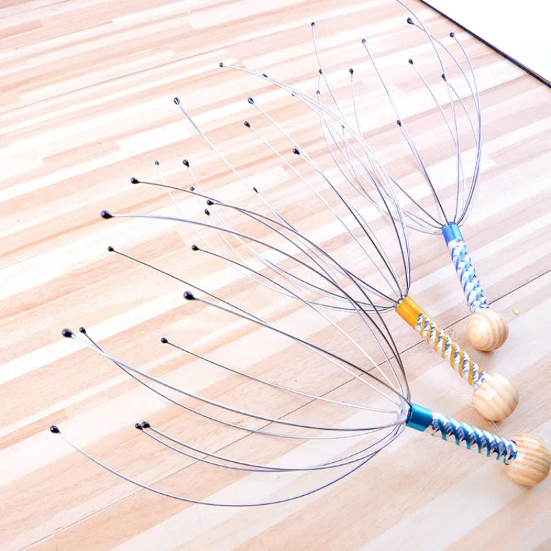 Head Massager Octopus-Style Flexible Prongs
