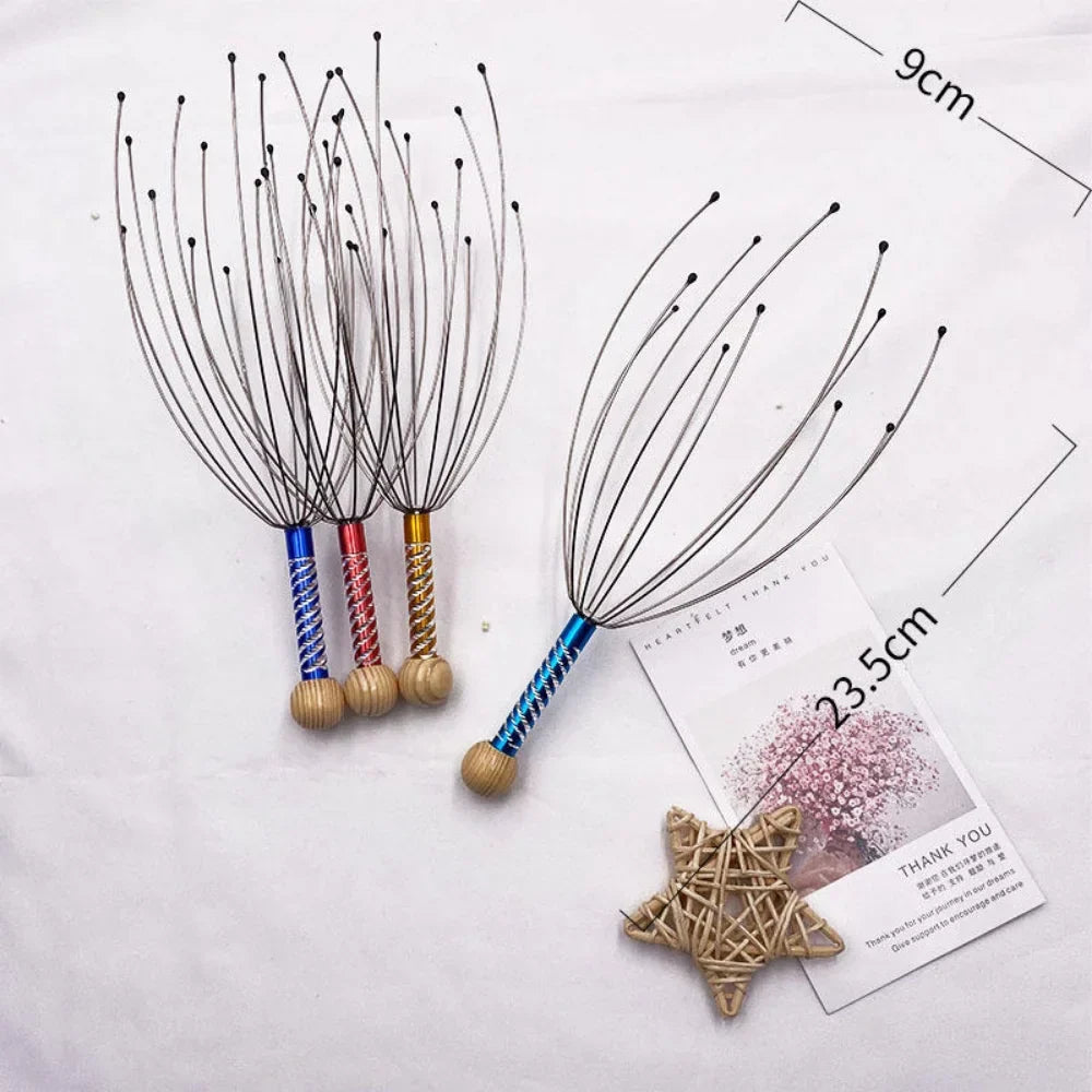 Head Massager Octopus-Style Flexible Prongs
