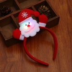 Headband Santa Motif LED Lights Elastic Fit