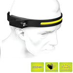 Headlamp 1200 Lumens Rechargeable Motion-Sensor