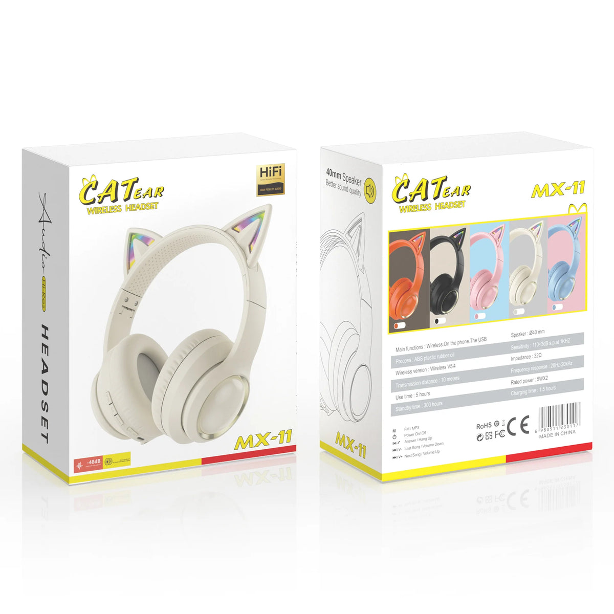 Headphones Bluetooth Stereo Bass Long Battery Life