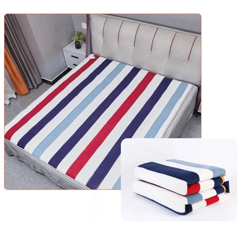 Heated Blanket Plush Fabric Adjustable Temperature Settings