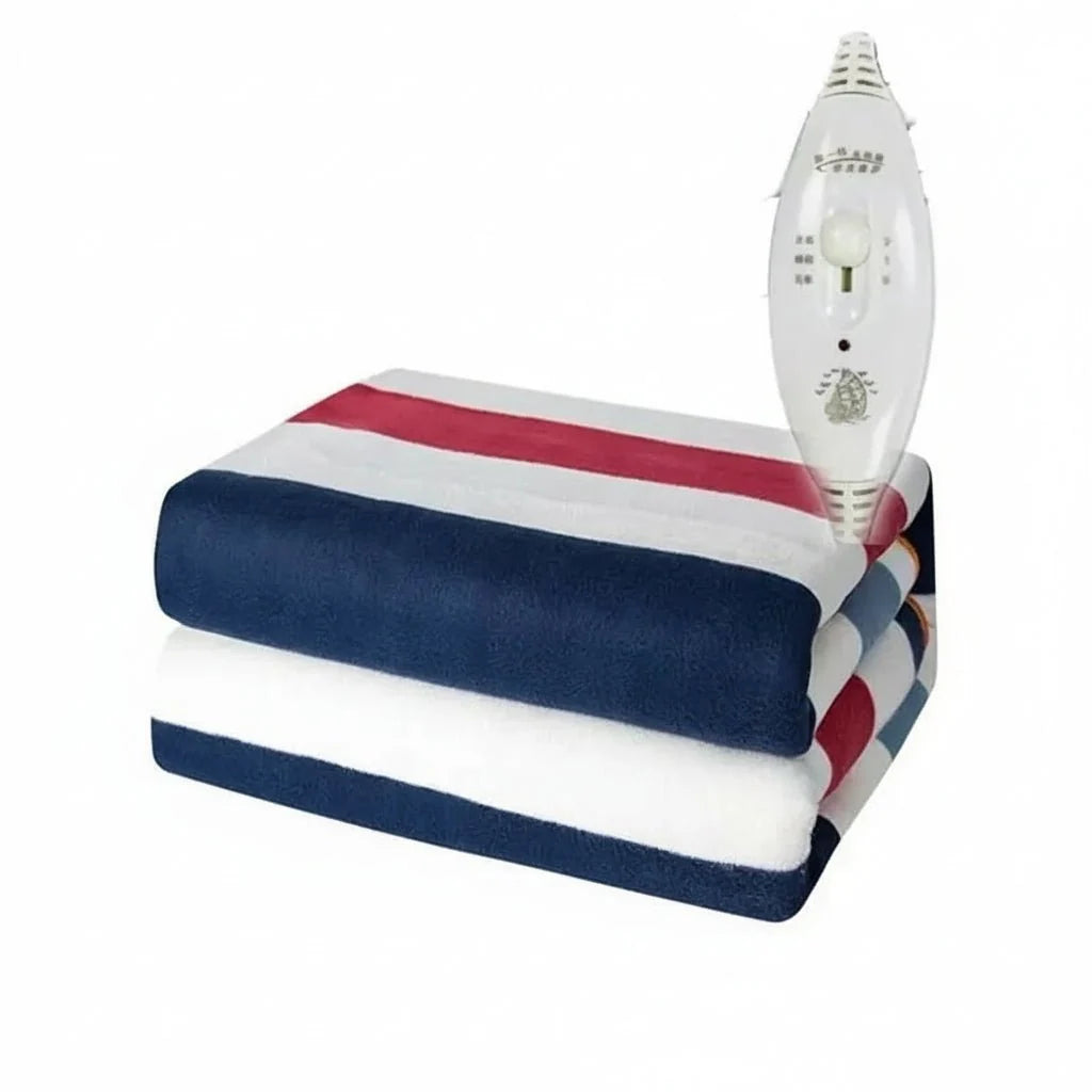 Heated Blanket Plush Fabric Adjustable Temperature Settings