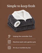 Heated Blanket Robe Adjustable Heat Sherpa Lined Foot Pocket
