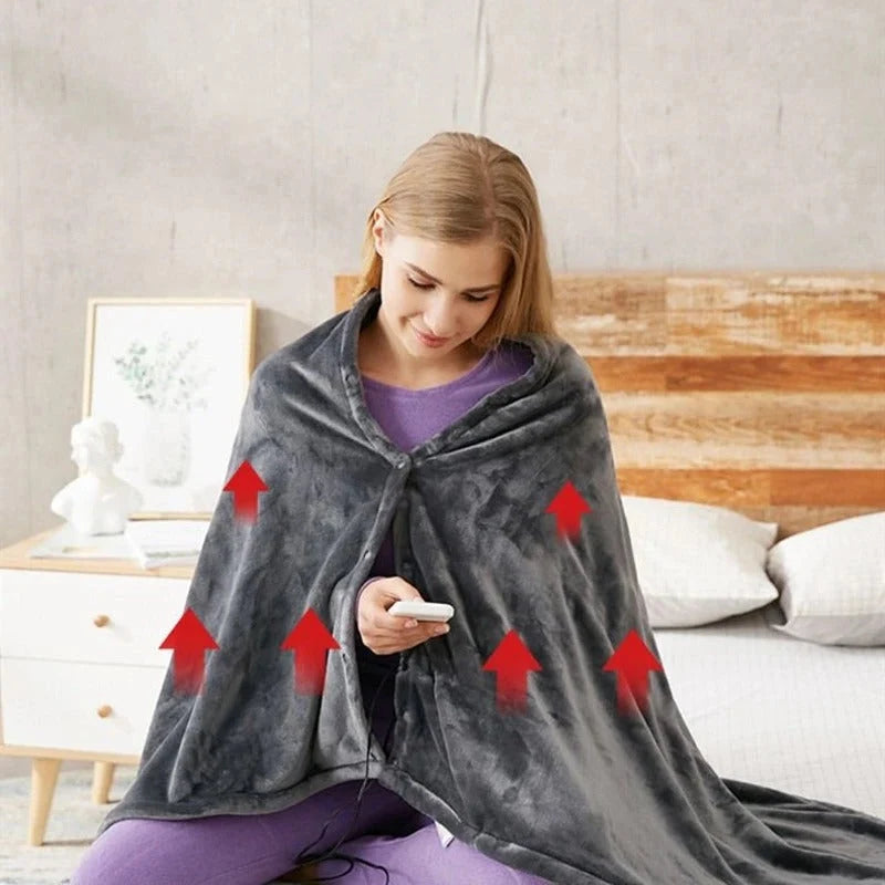 Heated Blanket USB-Powered Foldable Three Heat Levels