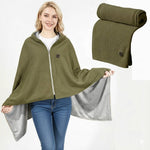 Heated Blanket USB-Powered Hooded 8 Heating Zones