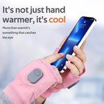 Heated Fingerless Gloves Adjustable Heat Settings Rechargeable