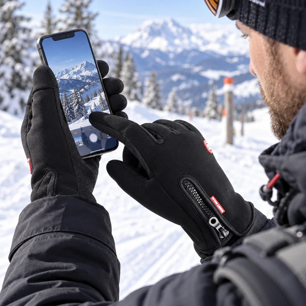 Heated Gloves Adjustable Heat Levels Touchscreen Fingertips Weather-Resistant