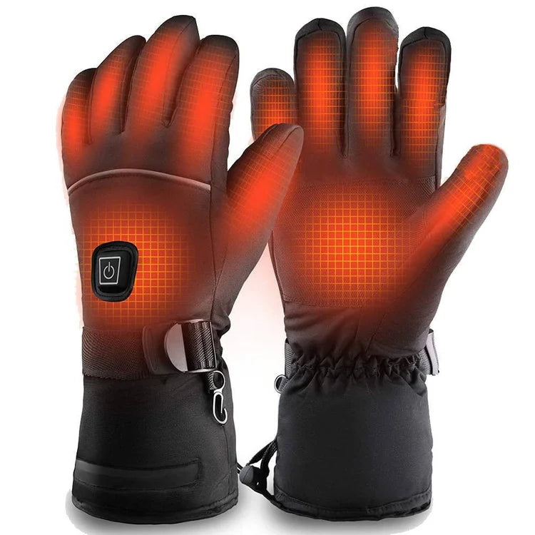 Heated Gloves Rechargeable Adjustable Heat Water-Resistant