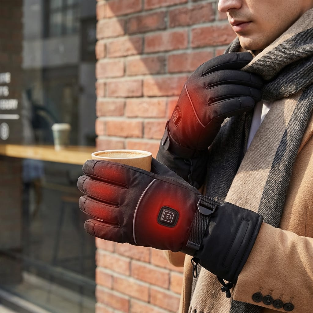 Heated Gloves Rechargeable Water-Resistant Three Heat Settings