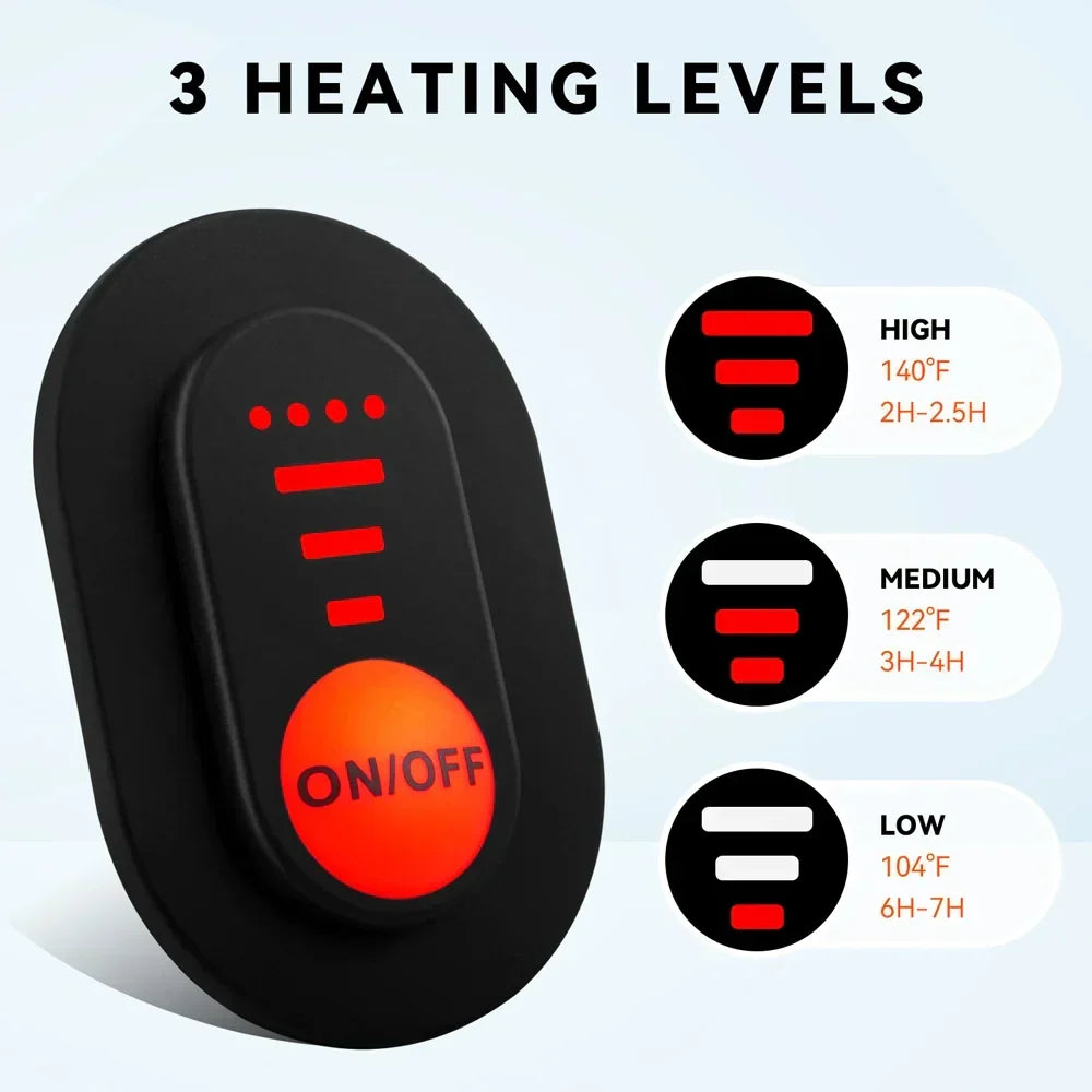 Heated Gloves Rechargeable Waterproof Windproof Touchscreen-Compatible