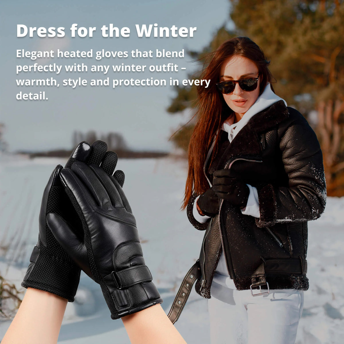 Heated Gloves USB Rechargeable Waterproof Touchscreen-Compatible
