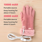 Heated Gloves USB Rechargeable Waterproof Touchscreen-Compatible