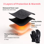 Heated Gloves USB Rechargeable Waterproof Touchscreen-Compatible